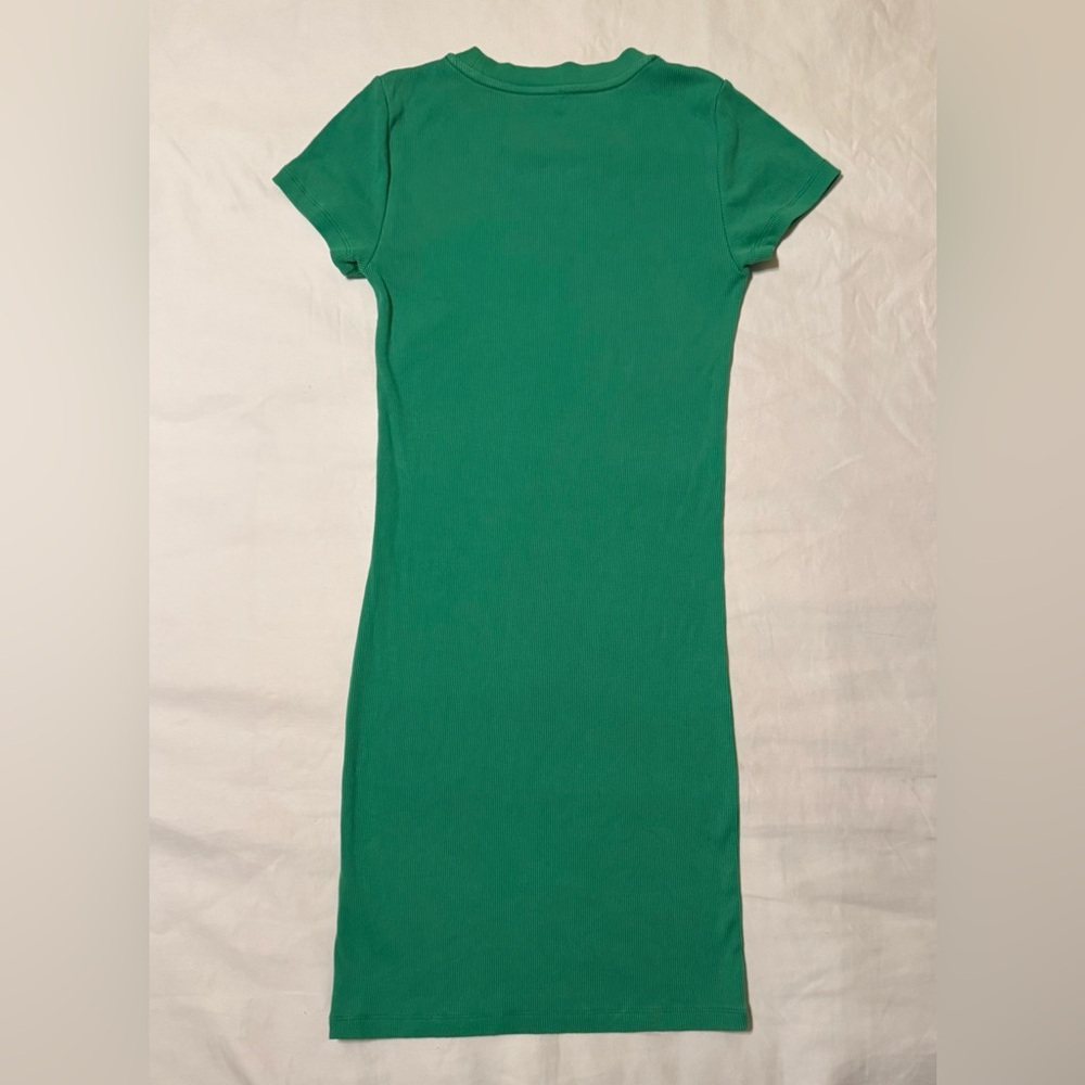 Aritzia Wilfred Free Green Go-to T-shirt Mini Dress Size Extra Small - Picture 3 of 6